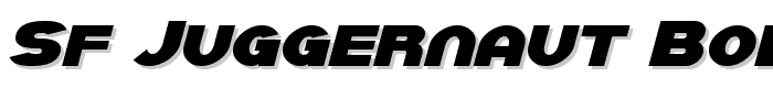 SF Juggernaut Bold Italic font